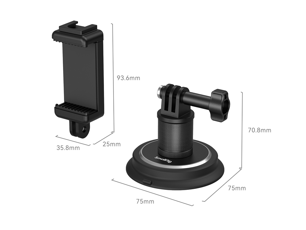 SmallRig 4347 Aksiyon Kamera Uyumlu Vantuz