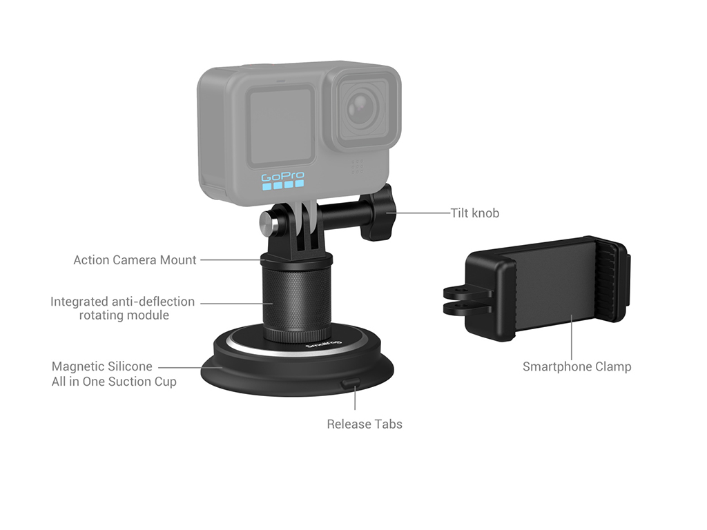 SmallRig 4347 Aksiyon Kamera Uyumlu Vantuz