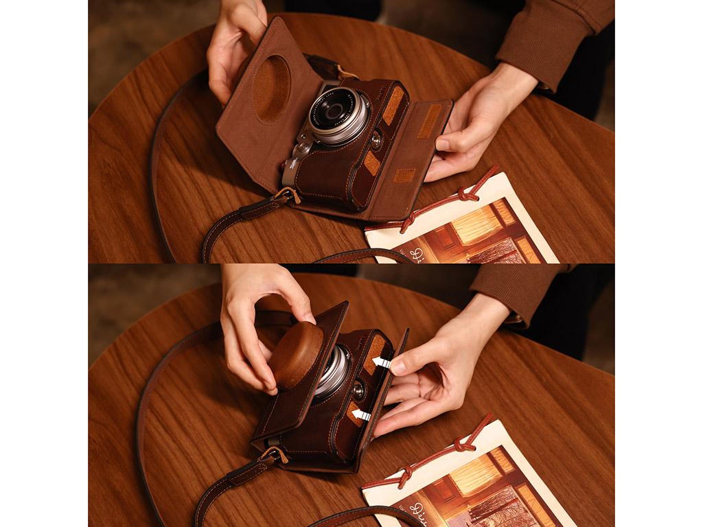 SmallRig 4558 Fujifilm X100VI Uyumlu Kahverengi Deri Kılıf