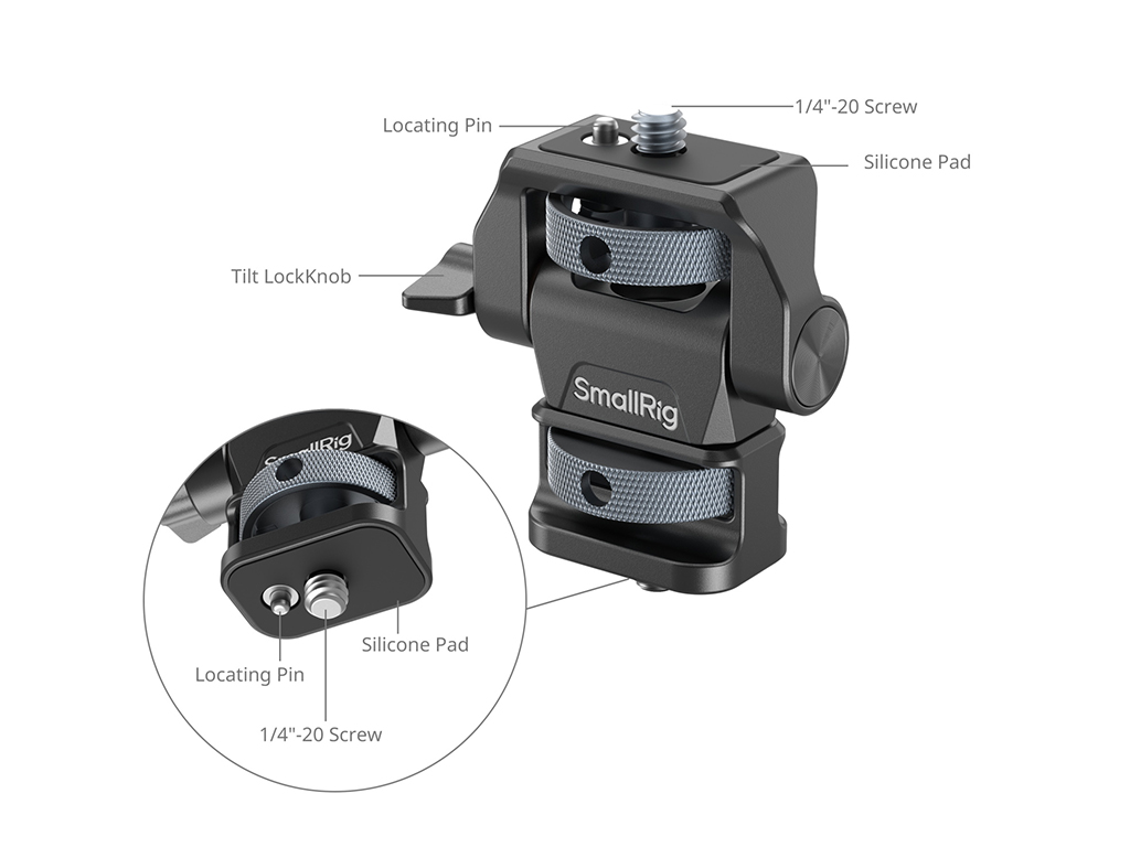 SmallRig 4886 Vidalı Ayarlanabilir Monitör Tutucu