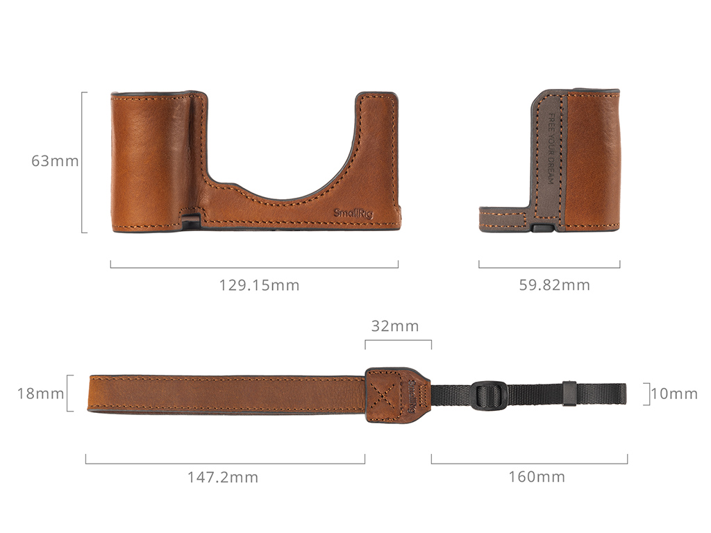 SmallRig 5015 Sony A7C II / A7CR Uyumlu Kahverengi Deri Kılıf ve Askı