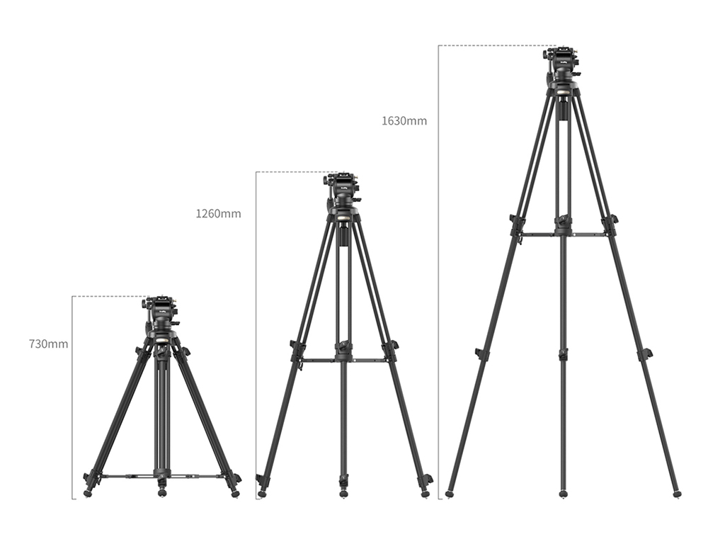 SmallRig 4685 AD-50 Karbon Fiber 6kg Taşıma Kapasiteli Video Tripodu 163cm Maksimum Uzunluk
