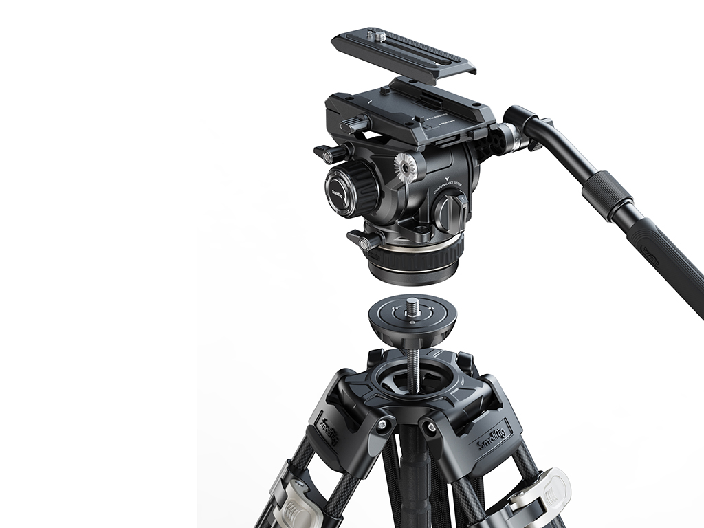 SmallRig 4463 AD-120 Karbon Fiber 8kg Taşıma Kapasiteli Video Tripodu  197cm Maksimum Uzunluk