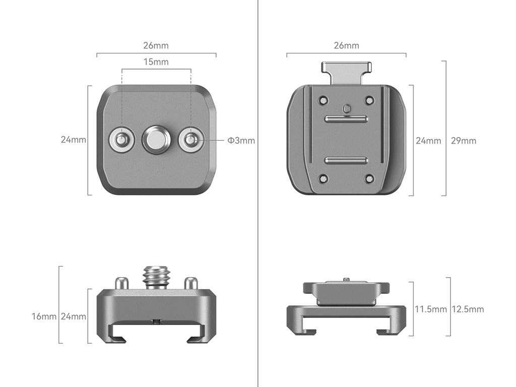 SmallRig 4500 H18 Hawklock Cold Shoe Hızlı Çıkartma Destek Aparatı