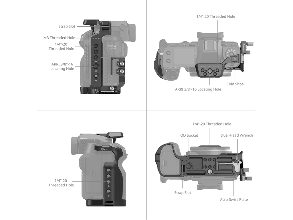 SmallRig 4715 GFX100S II Uyumlu Kafes Kiti