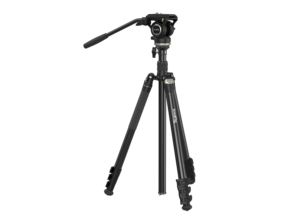 SmallRig 4475 CT210 Alüminyum 15kg Taşıma Kapasiteli Video Tripodu 192cm Maksimum Uzunluk - Monopod Özellikli