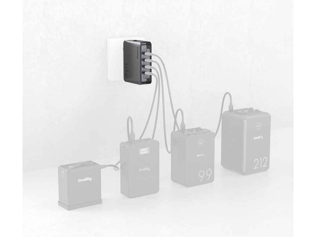 SmallRig 4748 4 adet Type-C Portlu 145W Güç Adaptörü