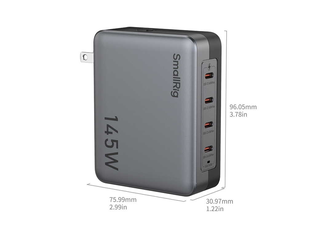 SmallRig 4748 4 adet Type-C Portlu 145W Güç Adaptörü