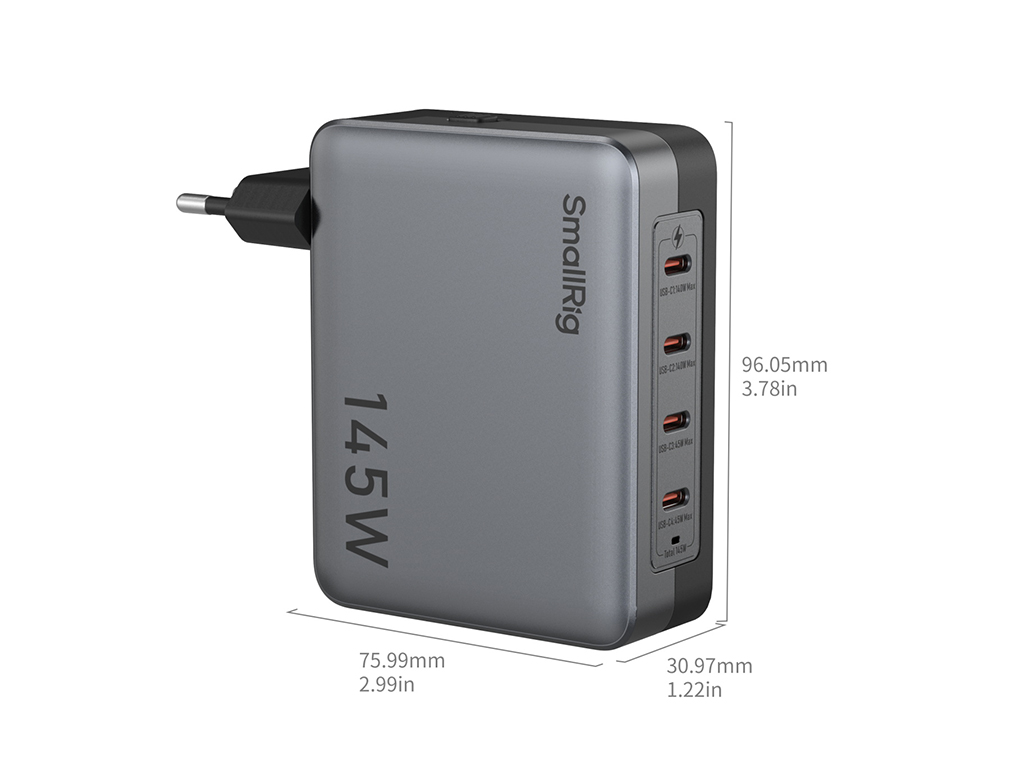 SmallRig 4748 4 adet Type-C Portlu 145W Güç Adaptörü