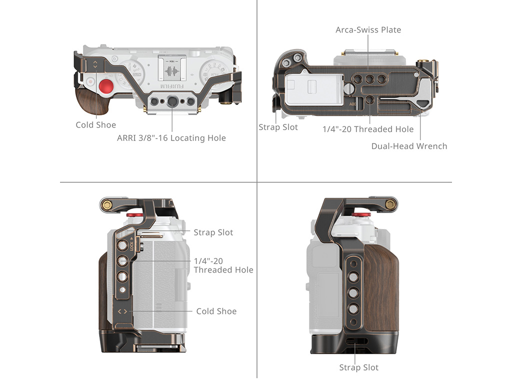 SmallRig 4892 Fujifilm X-M5 Uyumlu Retro Kafes