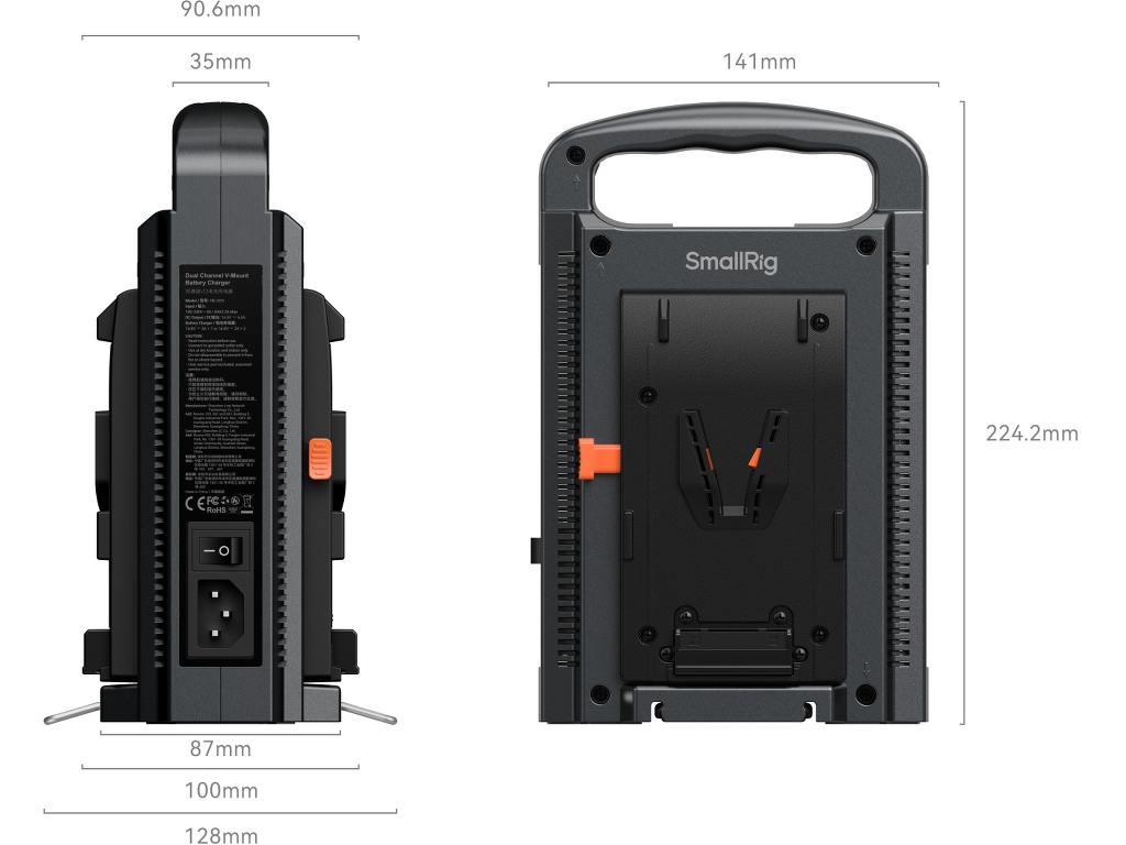 SmallRig 4450 V-Mount Çiftli Şarj Cihazı