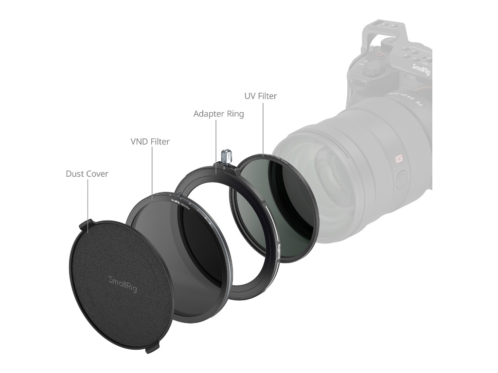 SmallRig 4781 82mm Manyetik Bağlantı Adaptörlü UV & VND Filtre Kiti