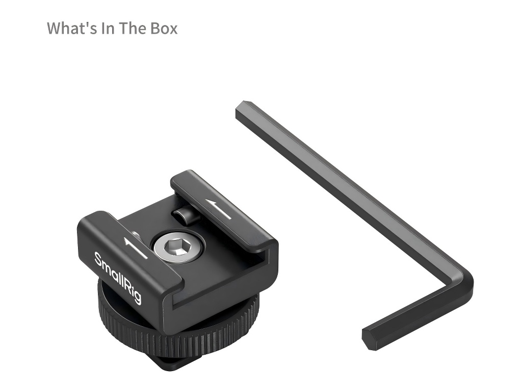 SmallRig 4822 Cold Shoe Mikrofon Bağlantı Aparatı Uyumluluk için Açıklamayı Okuyunuz