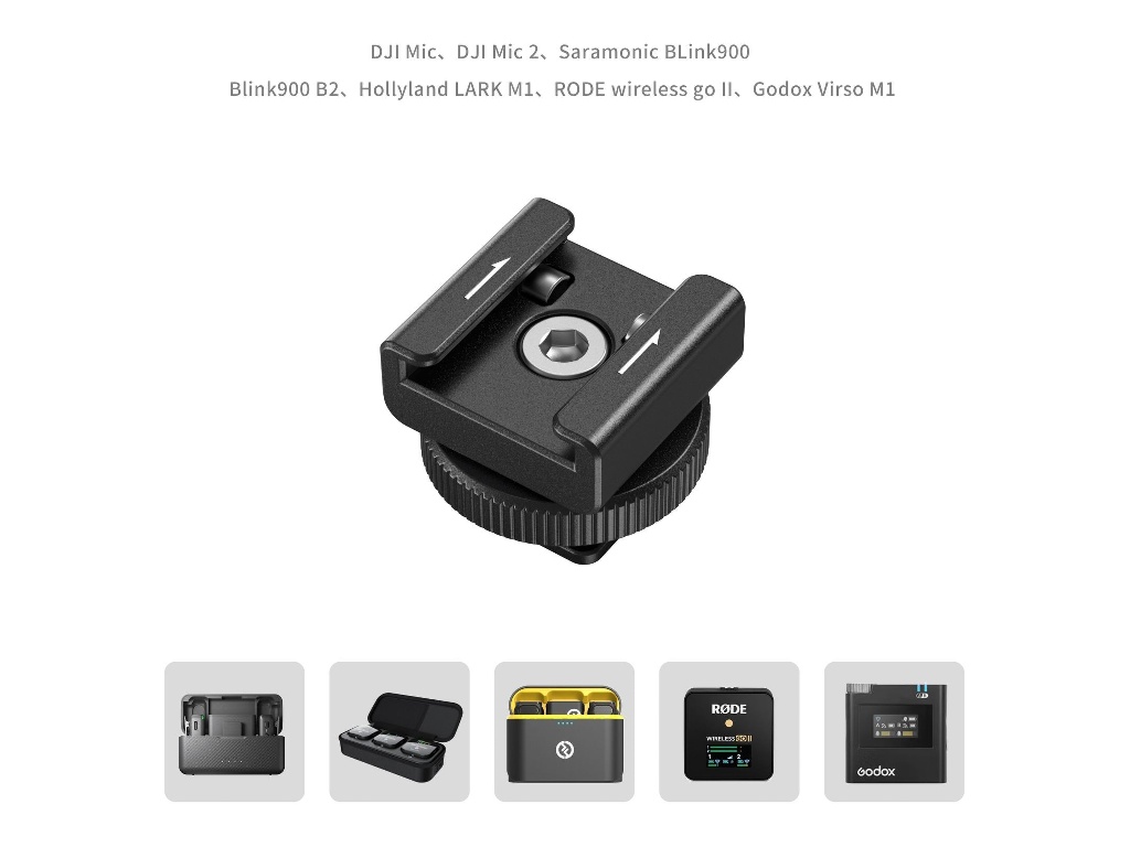 SmallRig 4822 Cold Shoe Mikrofon Bağlantı Aparatı Uyumluluk için Açıklamayı Okuyunuz