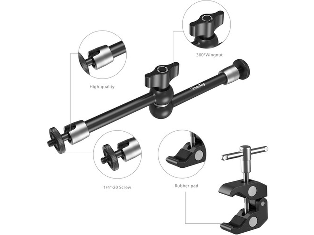 SmallRig 5326 Telefon Bağlantı Aparatlı Magic Arm Clamp 1.5kg Taşıma Kapasiteli