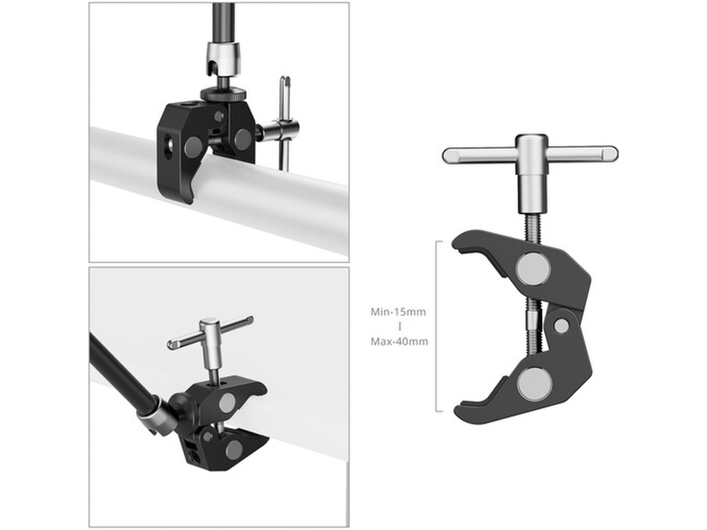 SmallRig 5326 Telefon Bağlantı Aparatlı Magic Arm Clamp 1.5kg Taşıma Kapasiteli