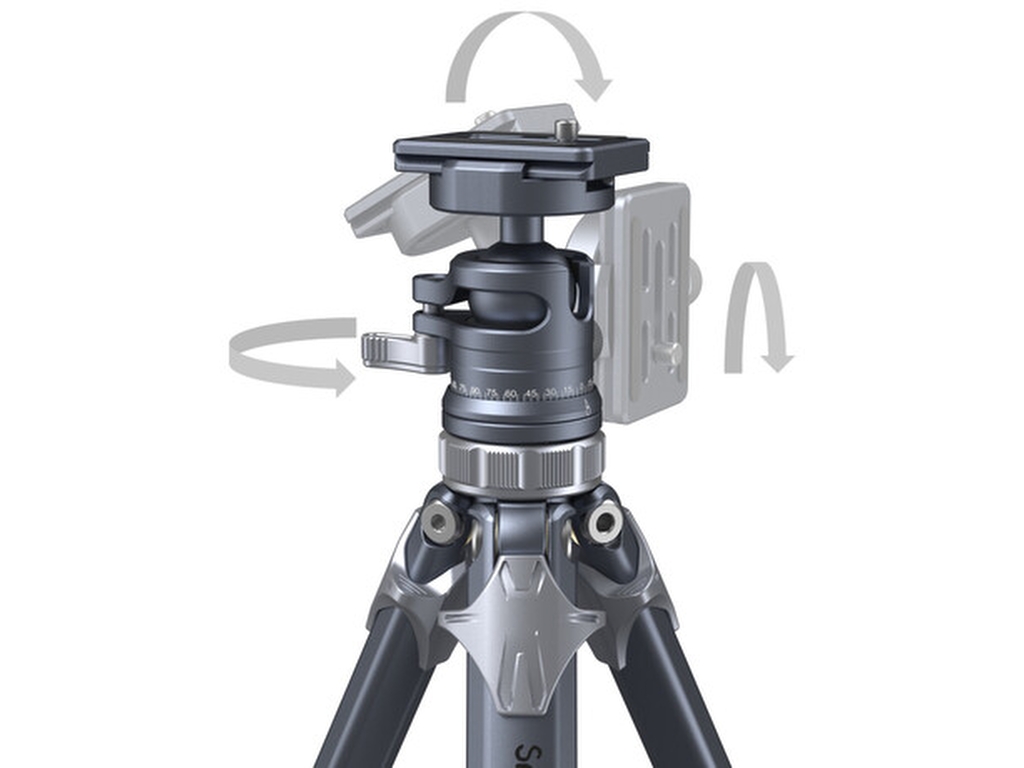 SmallRig 4222B AP-02 Alüminyum 8kg Taşıma Kapasiteli Seyahat Tripodu 159cm Maksimum Yükseklik