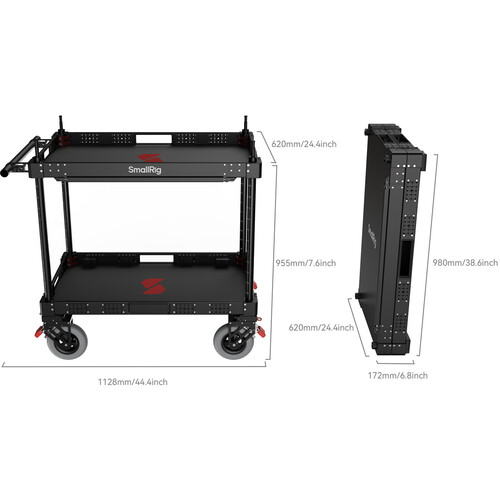 SmallRig MD4573 250kg Yük Kapasiteli Video Cart Kamera Arabası Katlanabilir